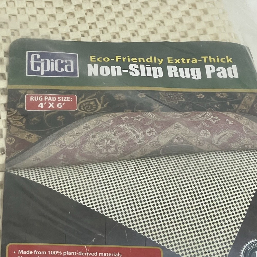 Epica 4'x6' Eco-Friendly‎ Extra-Thick Non-Slip Rug Pad New in Package Old-Stock